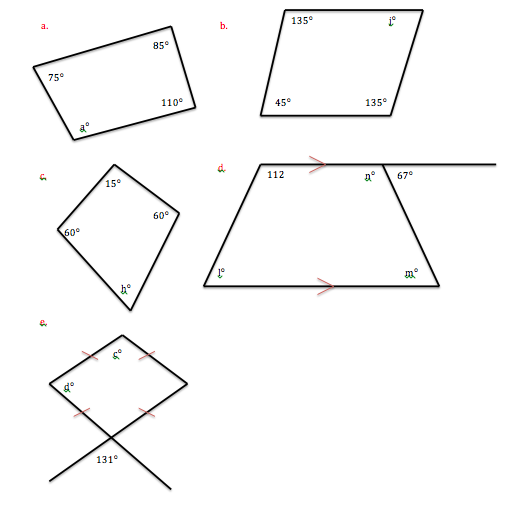 The Unknown Angle in a Quadrilateral - Geometric figures